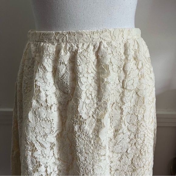 BHLDN Jenny Yoo • Lydia Ivory Cream Lace Skirt - Picture 5 of 8